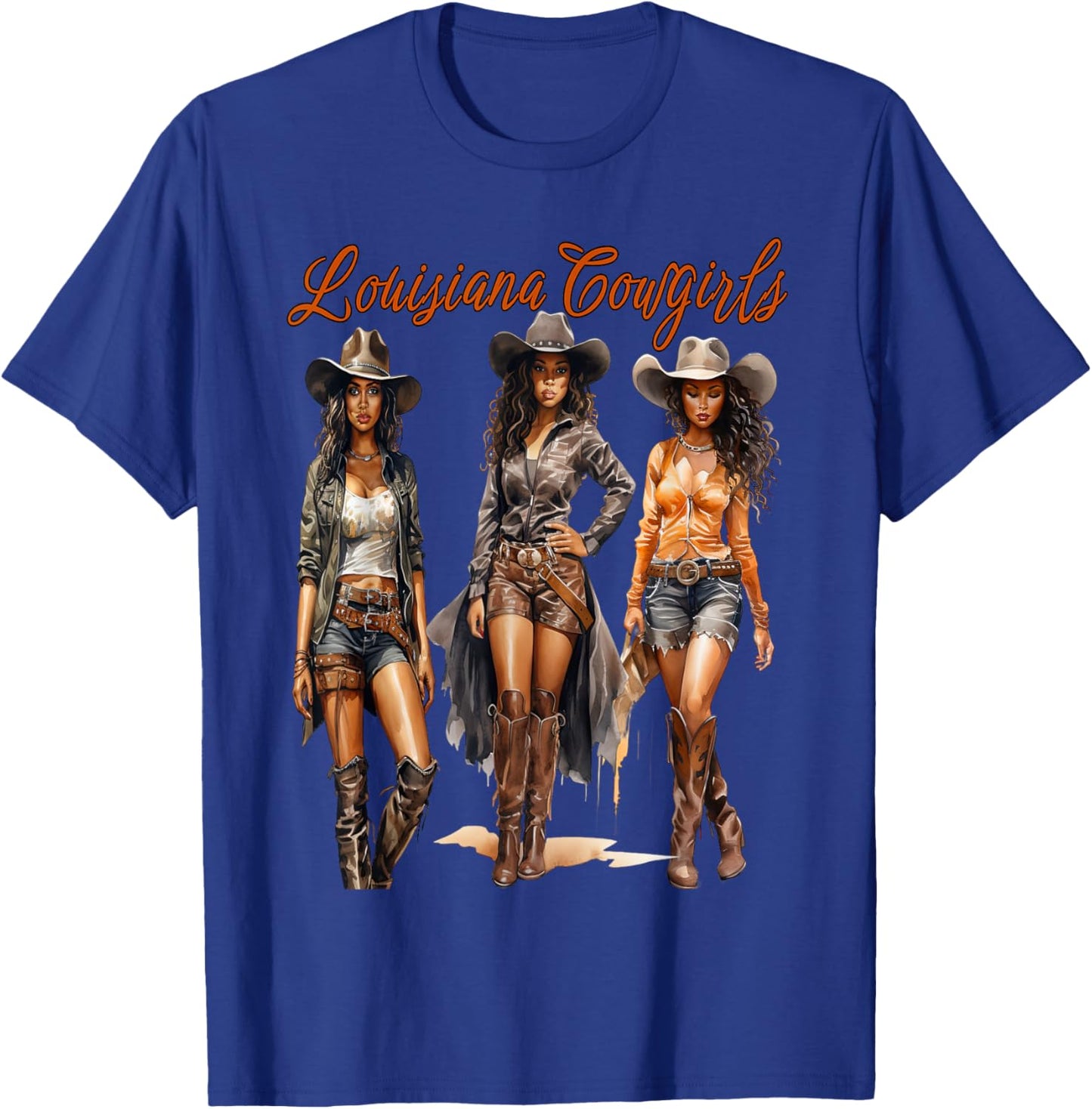 Pretty Louisiana Cowgirls T-Shirt - T-Shirt | Royal
