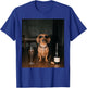 Dachshund Drinking Champagne Funny Fathers Day T-Shirt - T-Shirt | Royal