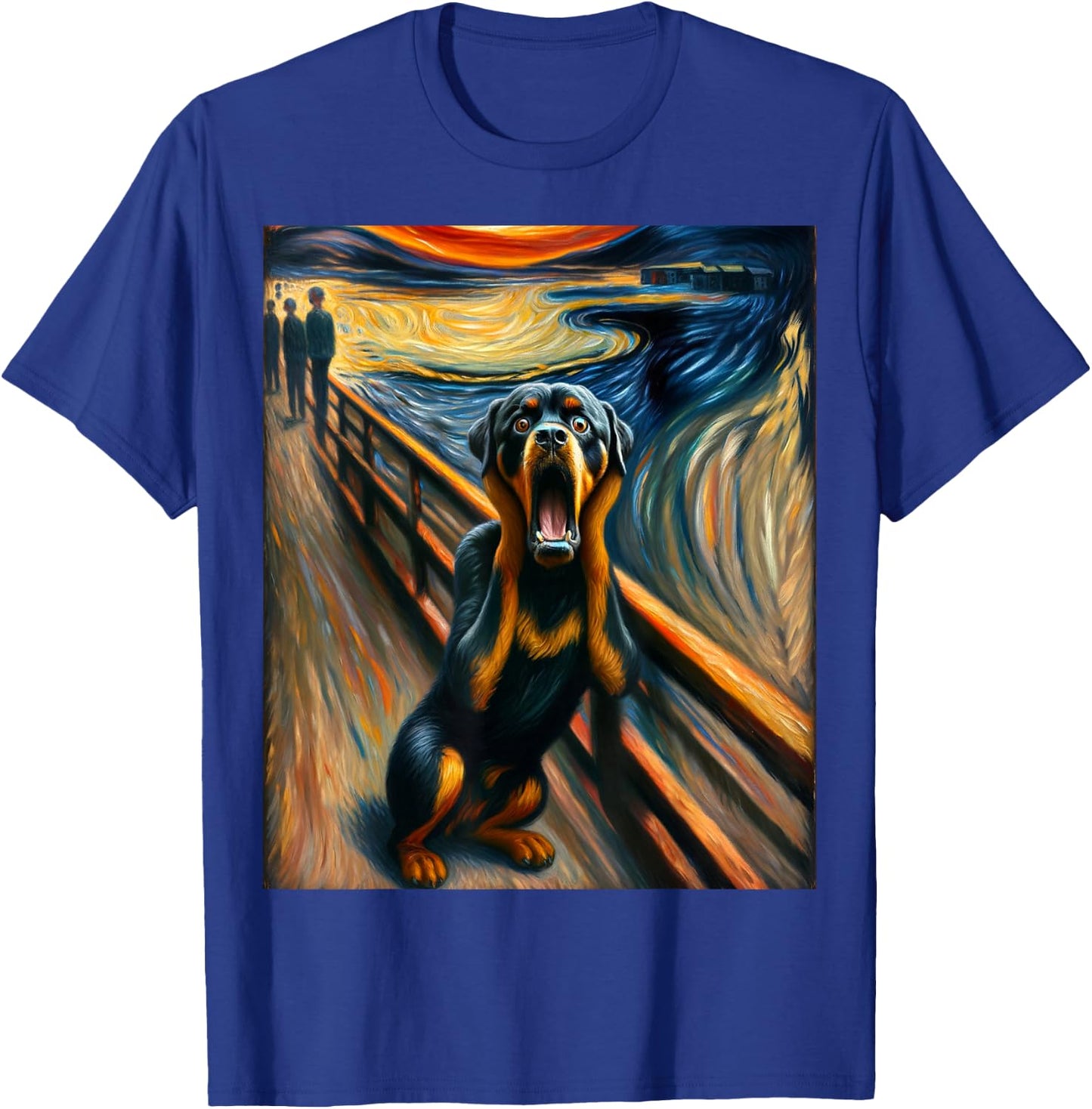 Expressionist Artsy Rottweiler Dog | Artistic Rottweiler T-Shirt - T-Shirt | Royal