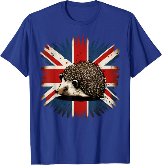 British UK Hedgehog on Great Britain Hedgehog T-Shirt - T-Shirt | Royal