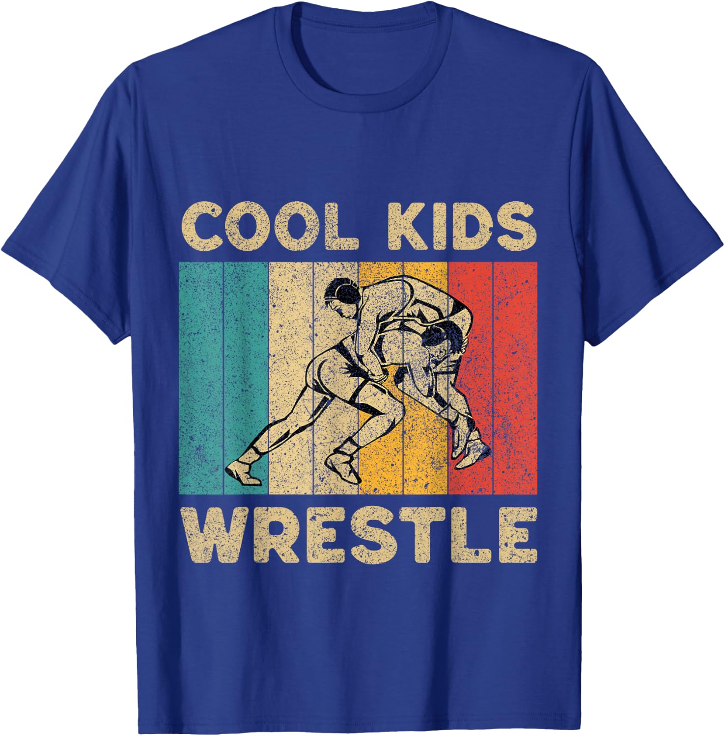 Cool Kids Wrestle Vintage Wrestling Wrestler T-Shirt - T-Shirt | Royal