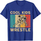 Cool Kids Wrestle Vintage Wrestling Wrestler T-Shirt - T-Shirt | Royal