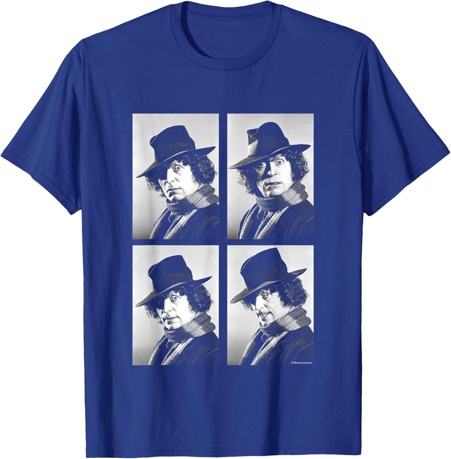Tom Baker Doctor Who Actor Black & White Portraits T-Shirt - T-Shirt | Royal