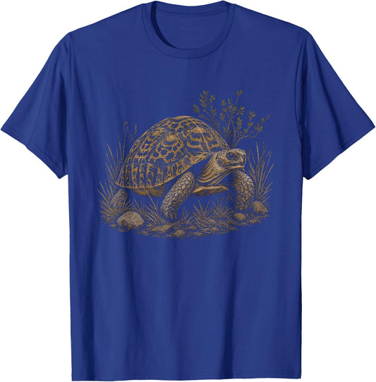 Leopard Tortoise Graphic Artwork Design T-Shirt - T-Shirt | Royal