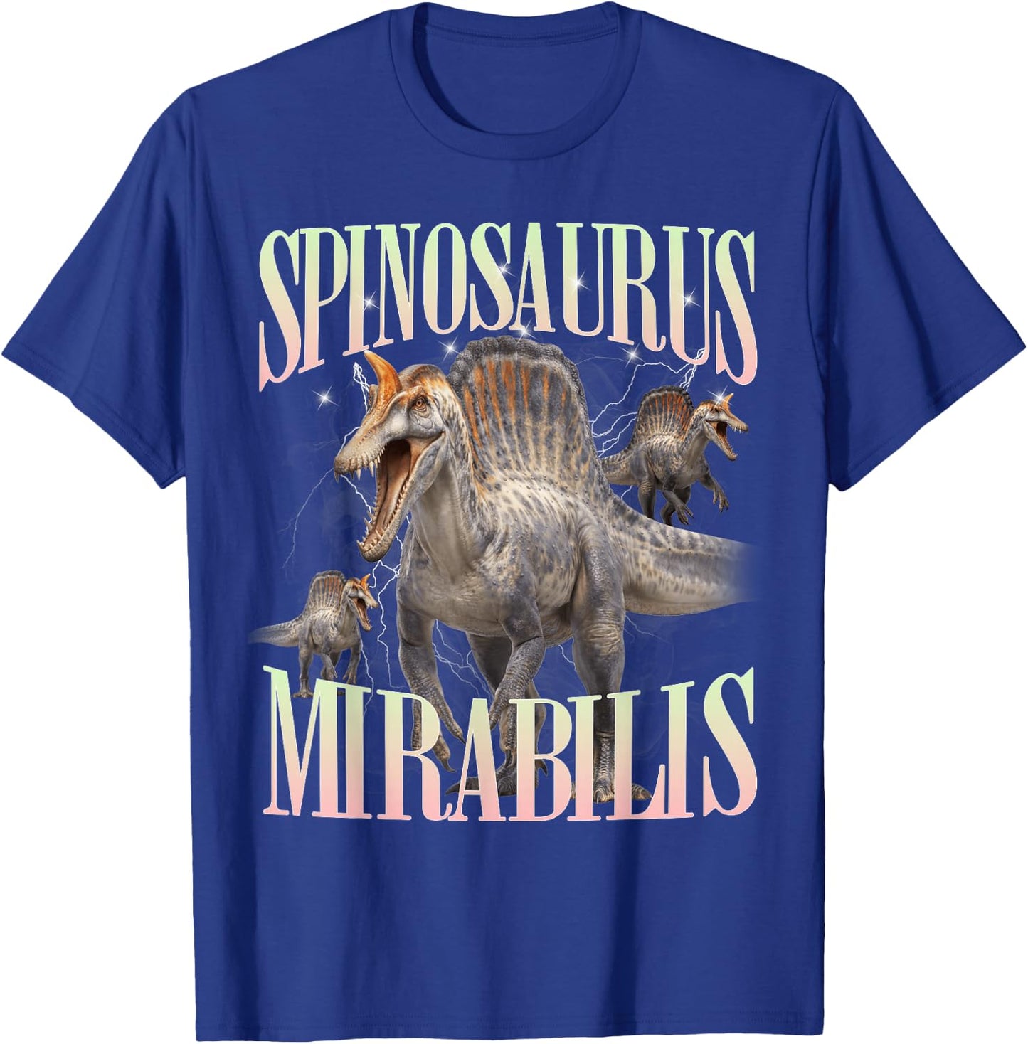 Roaring Spinosaurus Mirabilis Prehistoric Dinosaur T-Shirt - T-Shirt | Royal