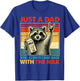 Just A Dad Who Always Came Back with The Milk Raccoon Papa T-Shirt - T-Shirt | Royal