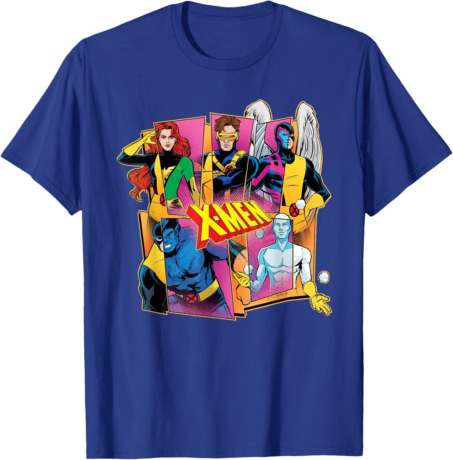 Marvel X-Men Mutant Heroes '60s & '90s Retro Comic Costumes , Black, S T-Shirt - T-Shirt | Royal