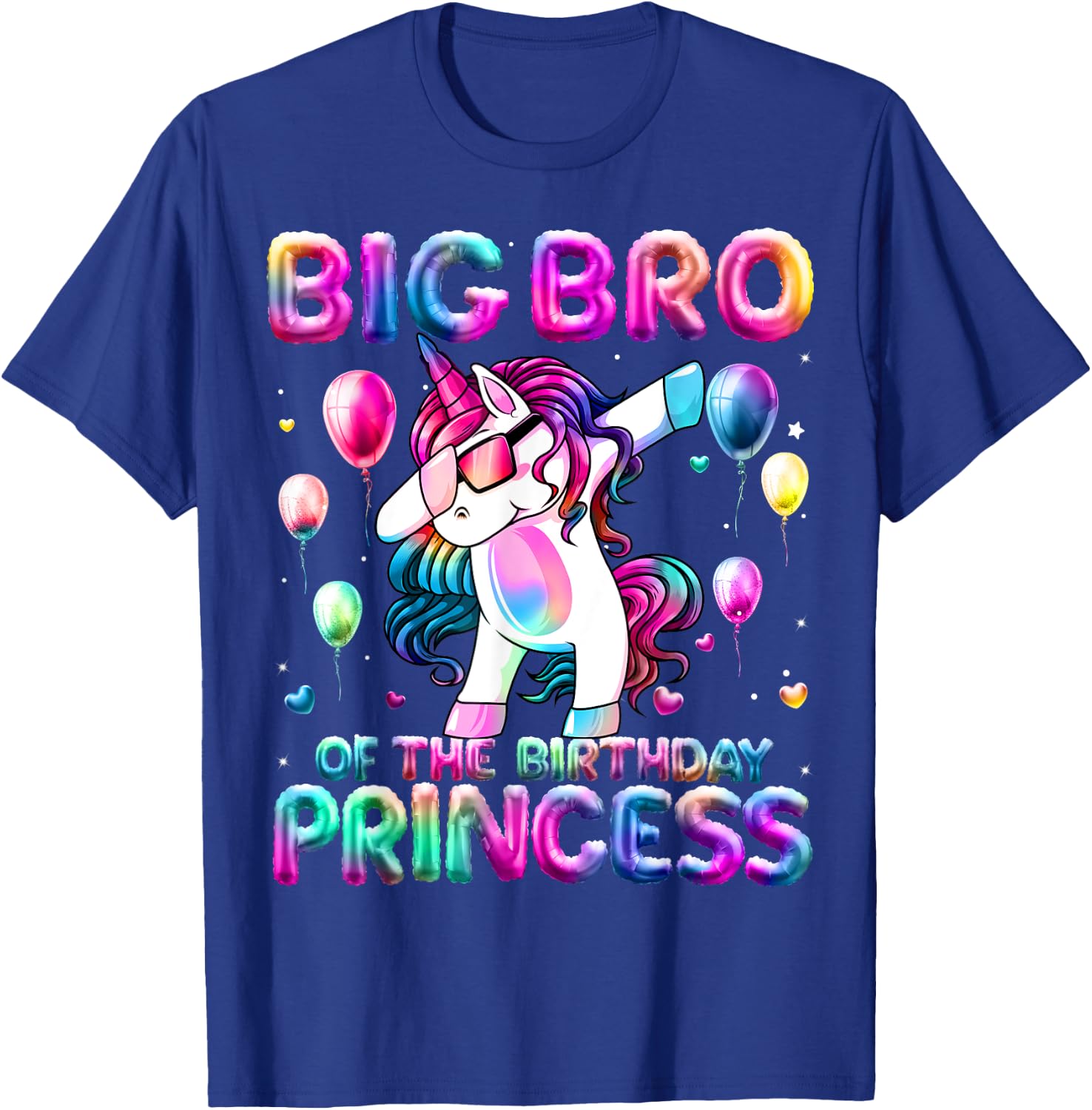 Brother of the Birthday Princess Girl Dabbing Unicorn Bro T-Shirt - T-Shirt | Royal