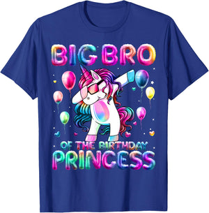 Brother of the Birthday Princess Girl Dabbing Unicorn Bro T-Shirt - T-Shirt | Royal