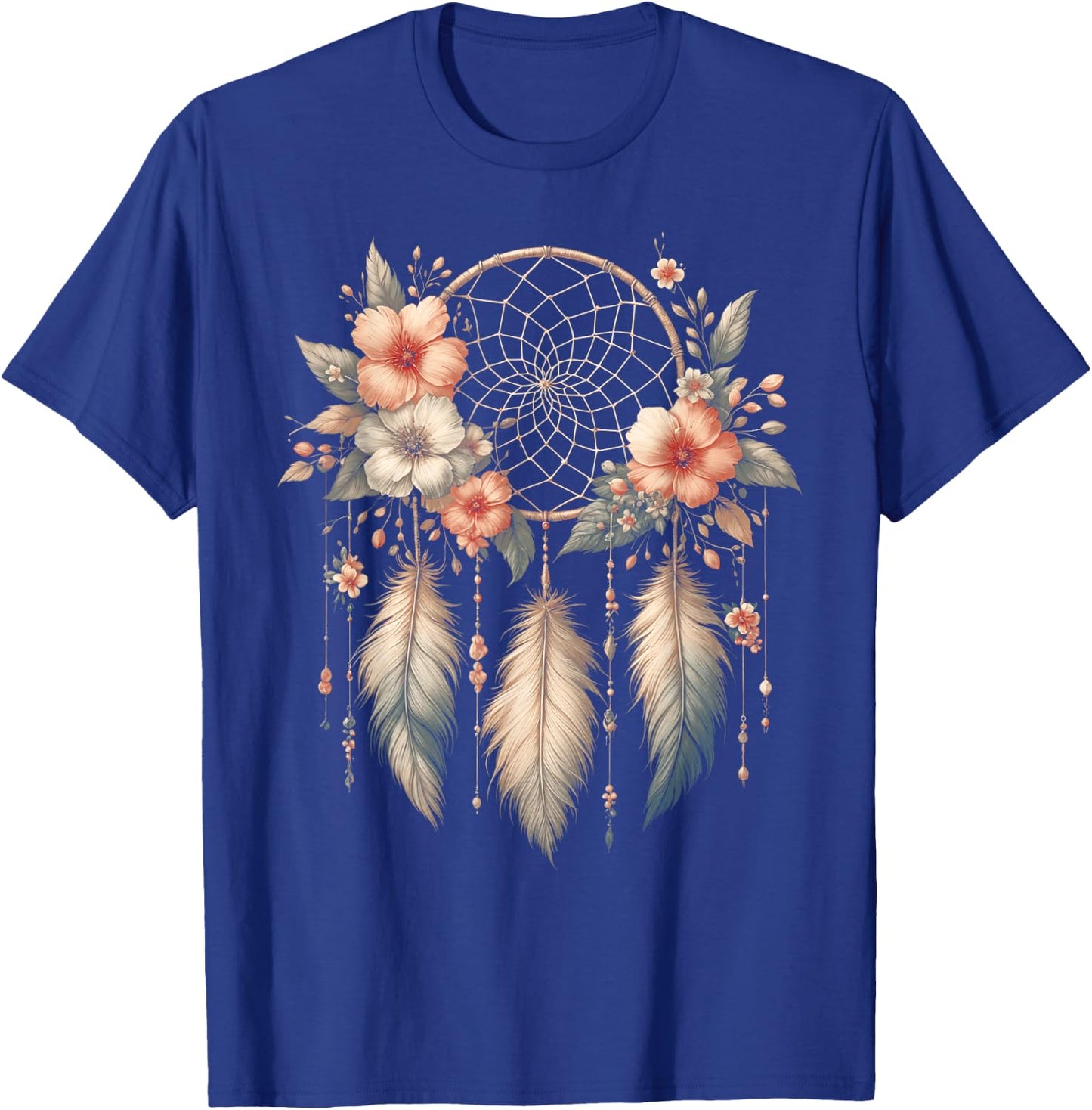 Symbole attrape-rêves cool dans le style art floral de Noël T-Shirt - T-Shirt | Royal