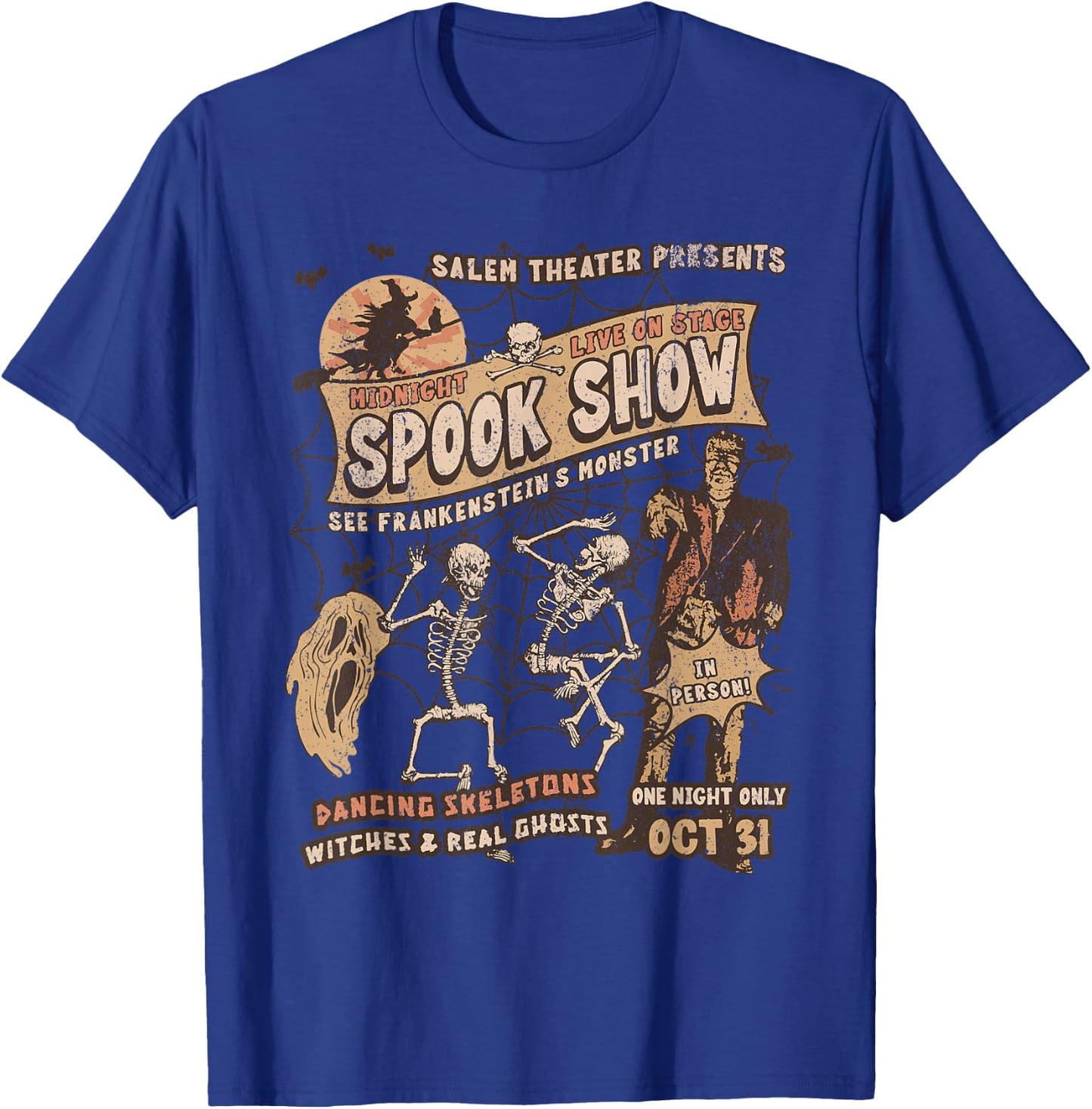 Punk Rock Monster Mummy Horror Movie Fan Halloween Ghosts T-Shirt - T-Shirt | Royal
