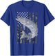 Musky Fishing Camouflage Flag Muskie T-Shirt - T-Shirt | Royal