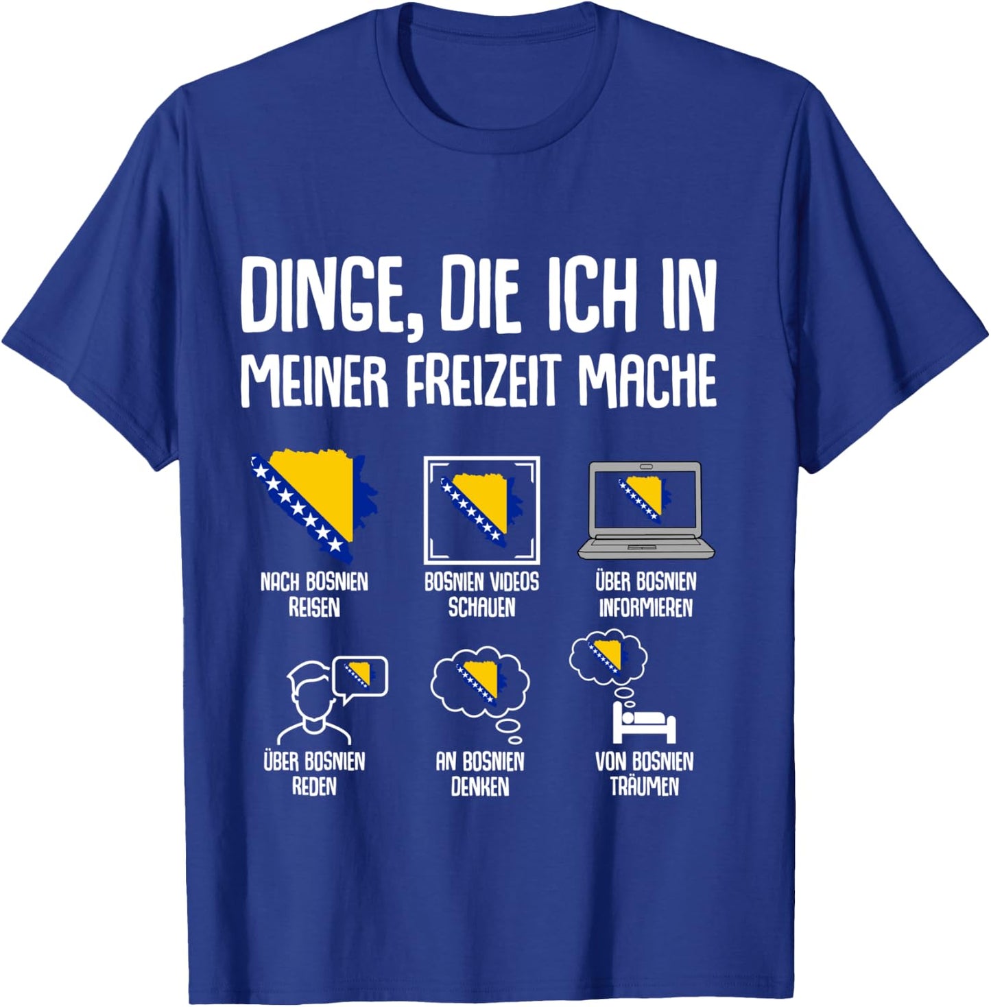 Bosnien Reise Damen Herren Kinder Langarmshirt T-Shirt - T-Shirt | Royal