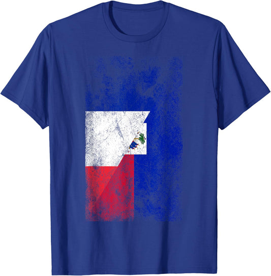 Flags France Haiti - French Haitian , Black, S T-Shirt - T-Shirt | Royal