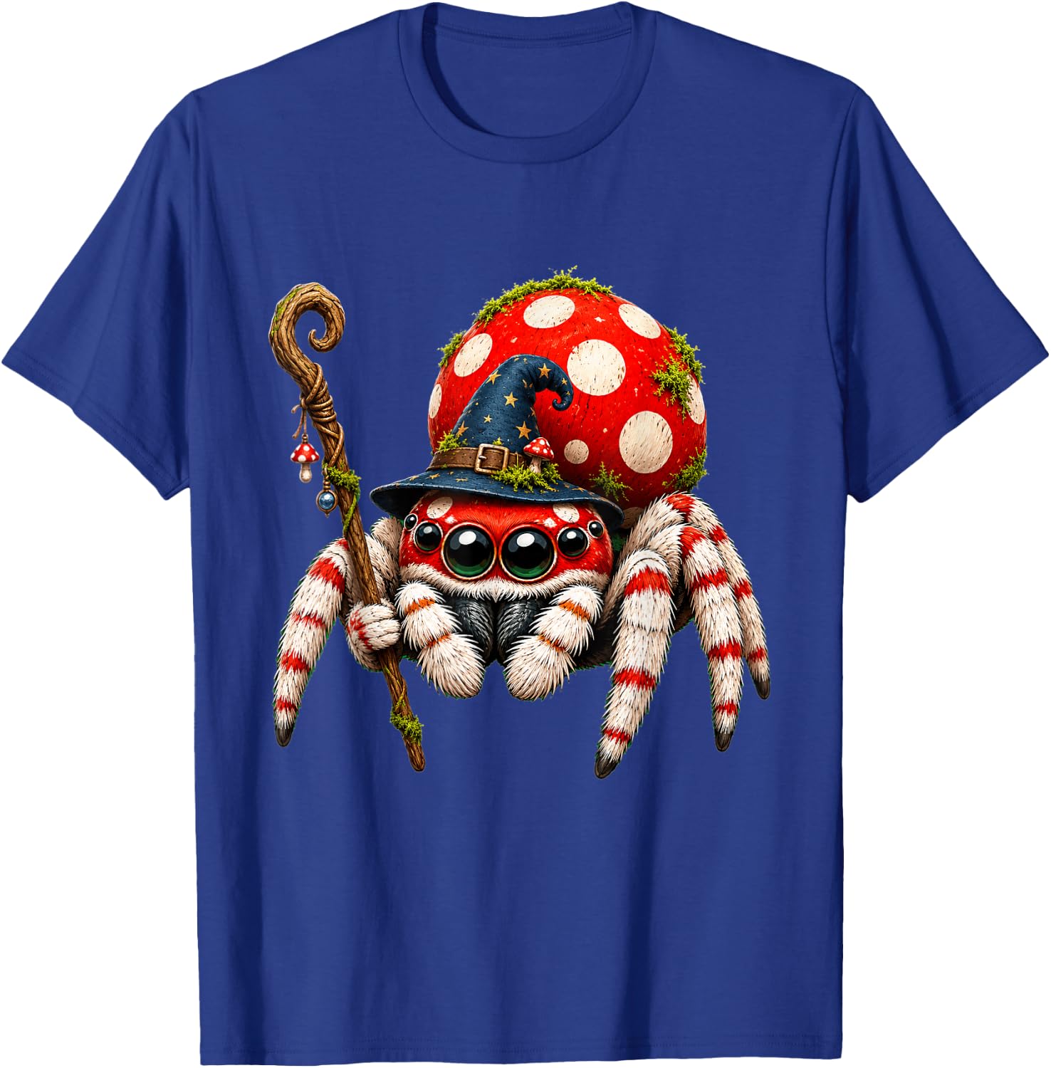 Jumping Spider Arachnid Lover Kawaii T-Shirt - T-Shirt | Royal