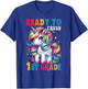 Student Unicorn Ready back to School crush 1st grade Girls T-Shirt - T-Shirt | Royal
