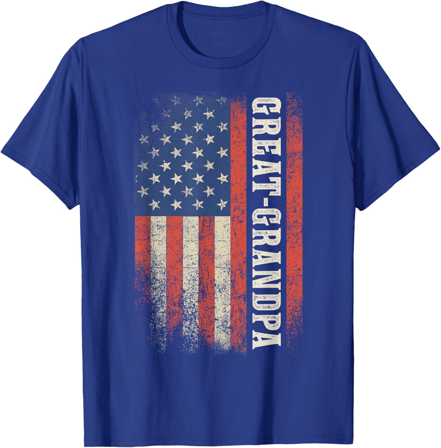 Great Grandpa American Flag Patriotic USA Vintage T-Shirt - T-Shirt | Royal