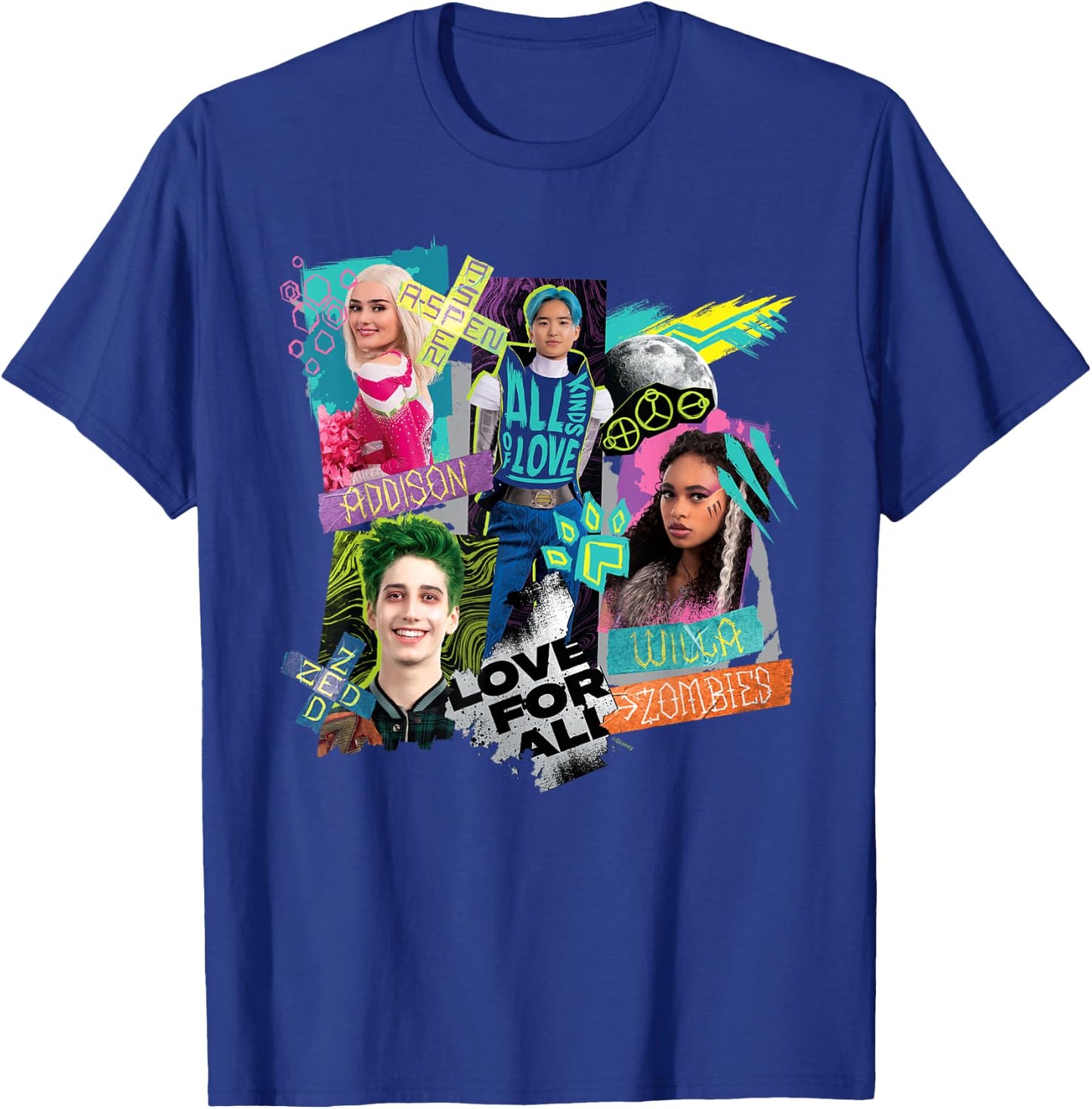Disney Channel Zombies 3 Love for All, All Kinds of Love T-Shirt - T-Shirt | Royal