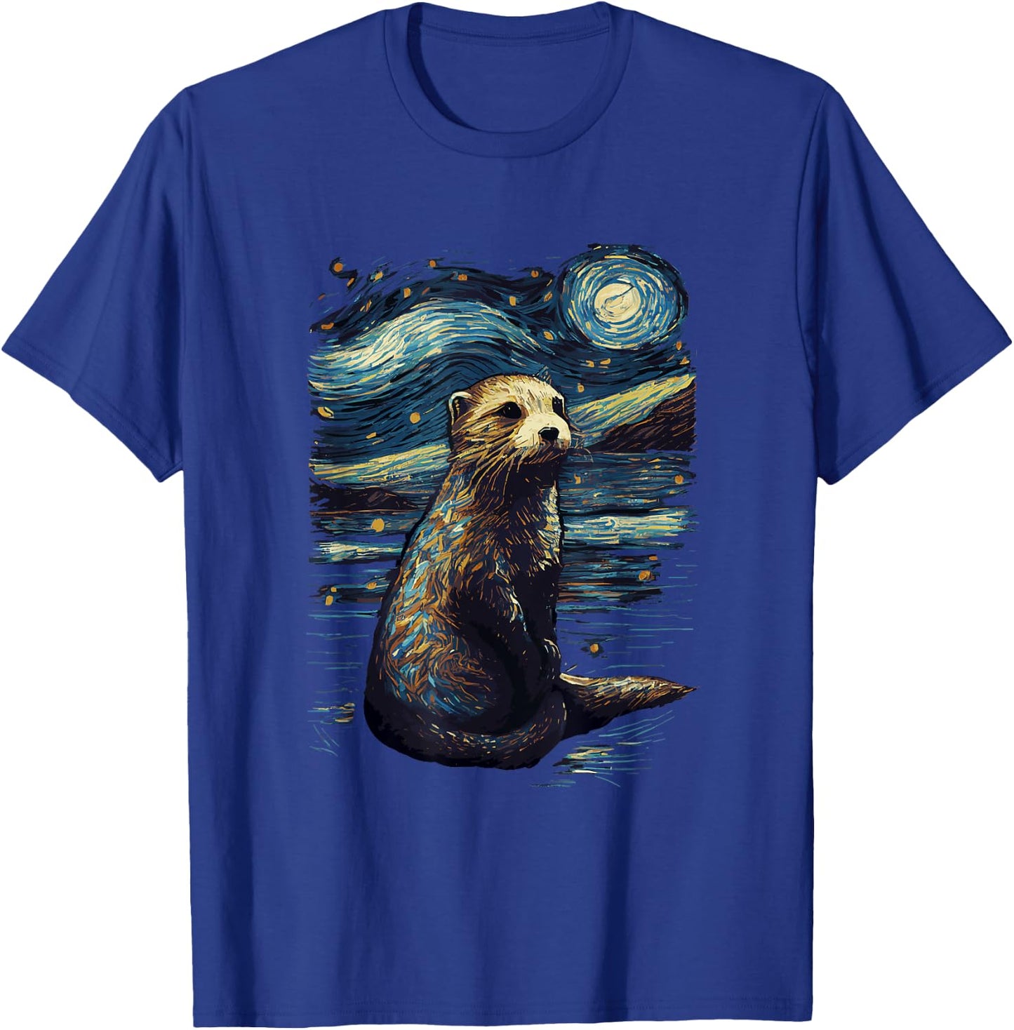 Otter Starry Night T-Shirt - T-Shirt | Royal