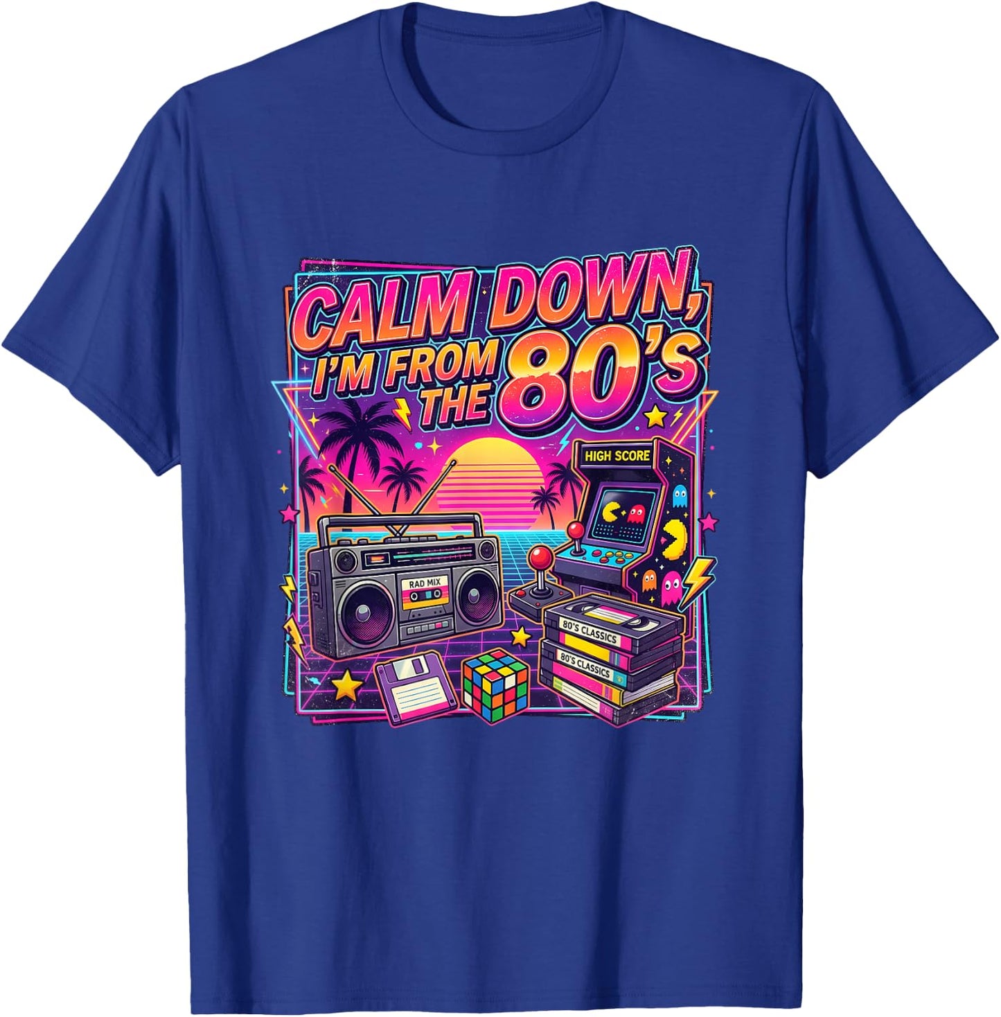 Calm Down, I'm from the 80's T-Shirt - T-Shirt | Royal