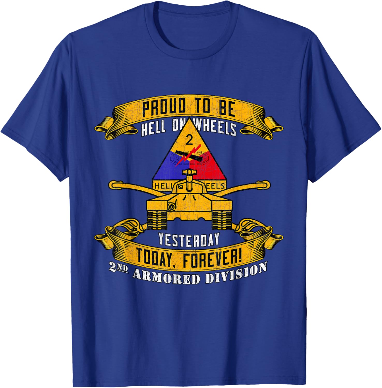 2nd Armored Division 2nd AD Veteran Fort Hood T-Shirt - T-Shirt | Royal