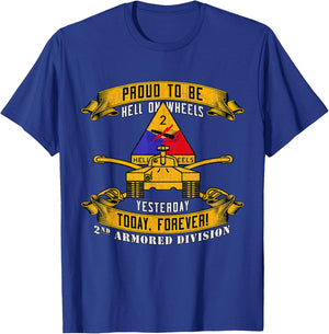 2nd Armored Division 2nd AD Veteran Fort Hood T-Shirt - T-Shirt | Royal