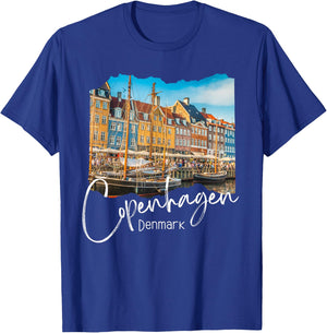 Copenhagen Souvenir Store - Kopenhagen Dänemark / Kopenhagen Schwarz Erwachsene Small Kurzarm T-Shirt - T-Shirt | Royal