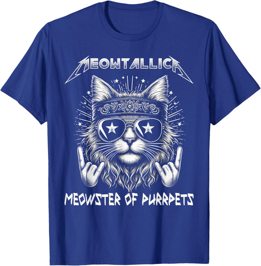 Meowtallica Meowster Of Purrpets - Funny Cat Women Kids T-Shirt - T-Shirt | Royal