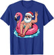 Christmas In July Santa Flamingo Summer Xmas T-Shirt - T-Shirt | Royal