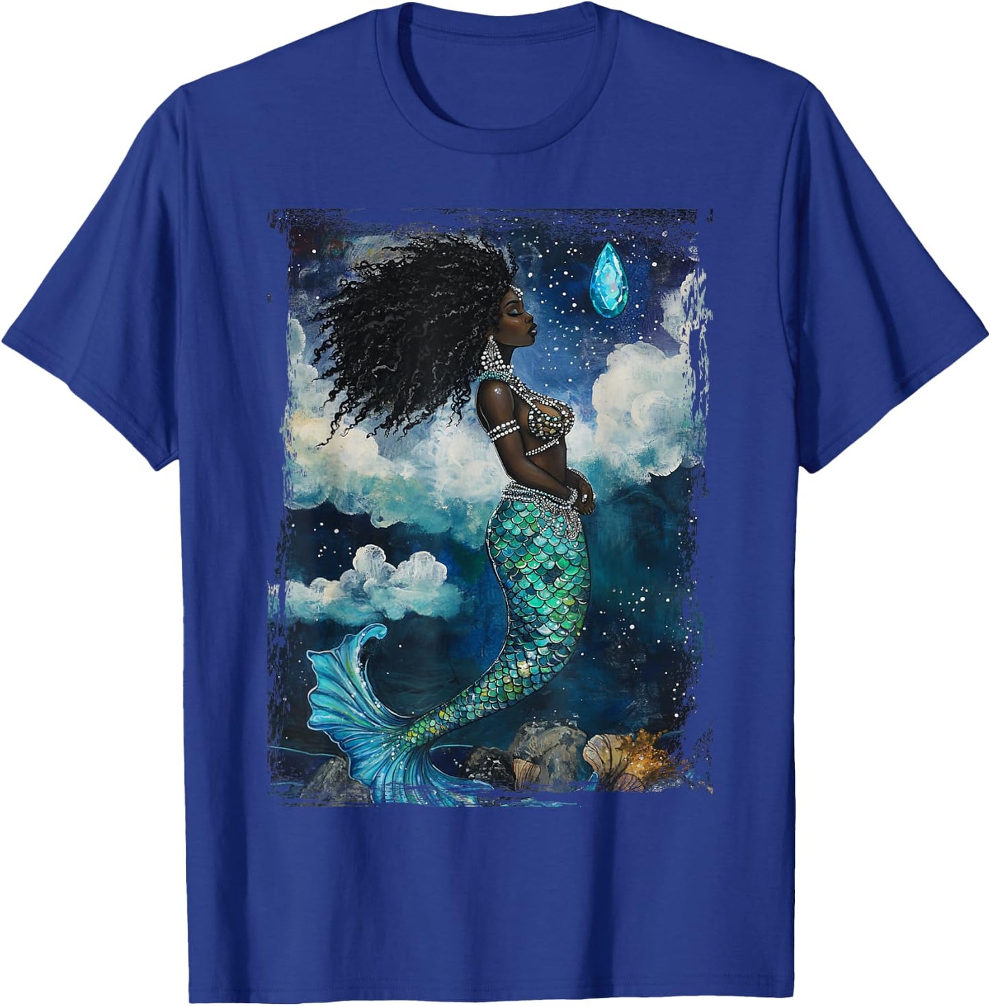 The Goddess Yemaya Wicca African Witch Temperance Mermaid T-Shirt - T-Shirt | Royal