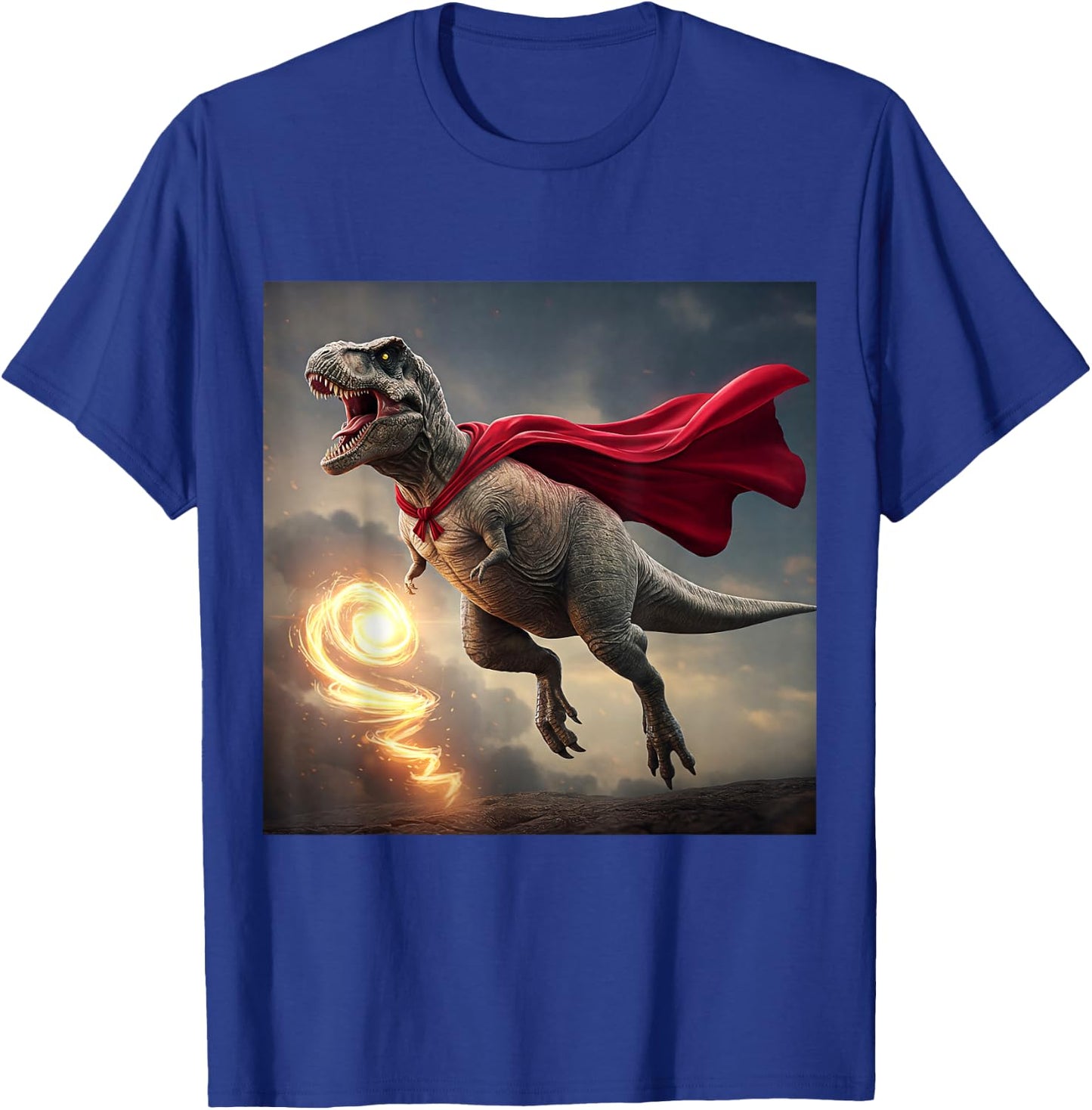 Superhero Dino: Dinosaur with Cape T-Shirt - T-Shirt | Royal