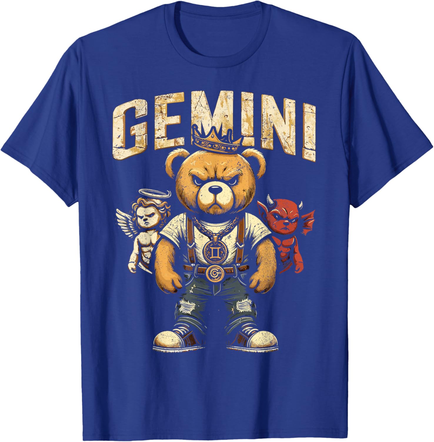 Gemini King Birthday Teddy Bear May Born Teens, Boys, Men's T-Shirt - T-Shirt | Royal