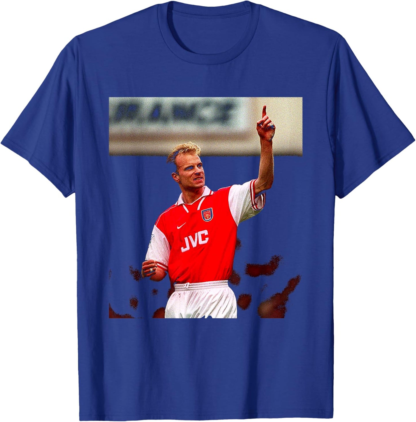 Football Player Dennis Bergkamp Arsenal in Highbury 1998 T-Shirt - T-Shirt | Royal
