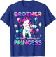 Brother of the Birthday Princess Girl Flossing Unicorn Bro T-Shirt - T-Shirt | Royal