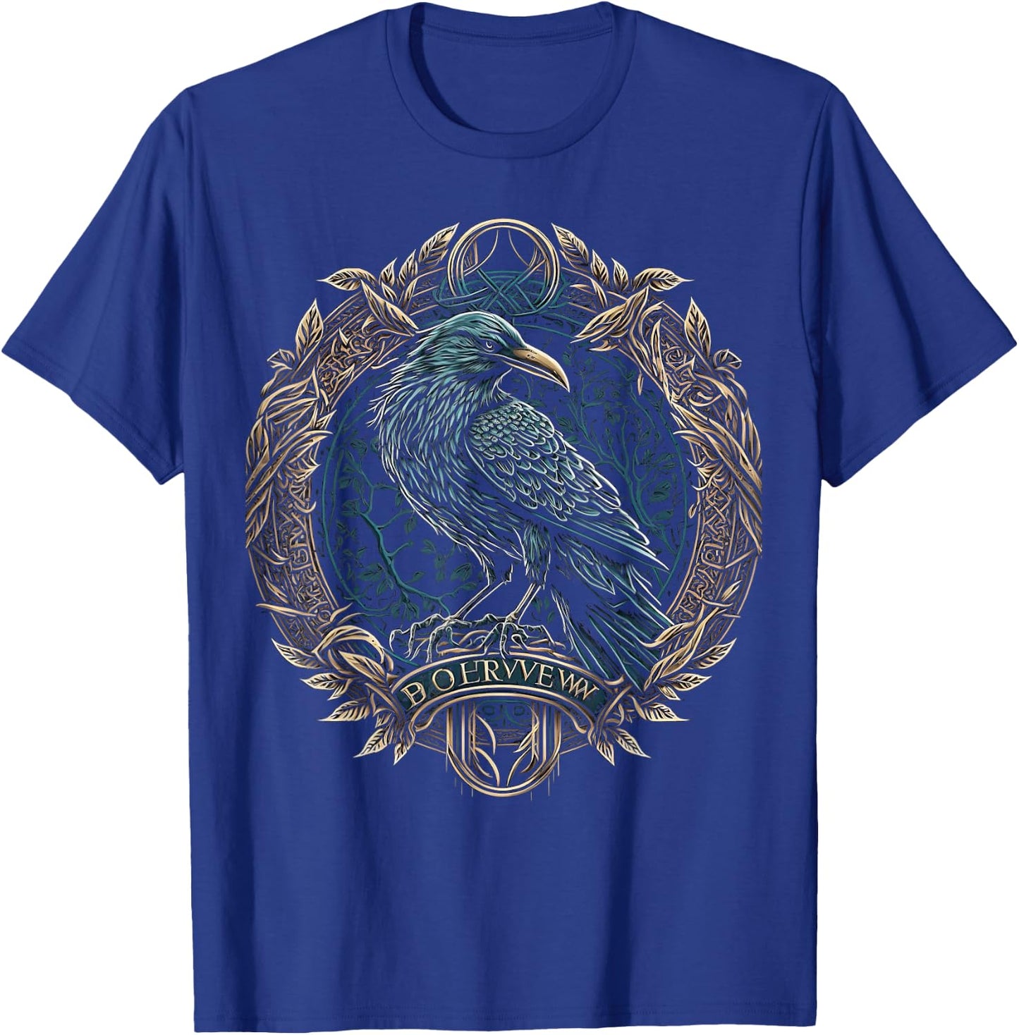 Odin's Raven Viking Norse Runes Nordmann Mythology T-Shirt - T-Shirt | Royal