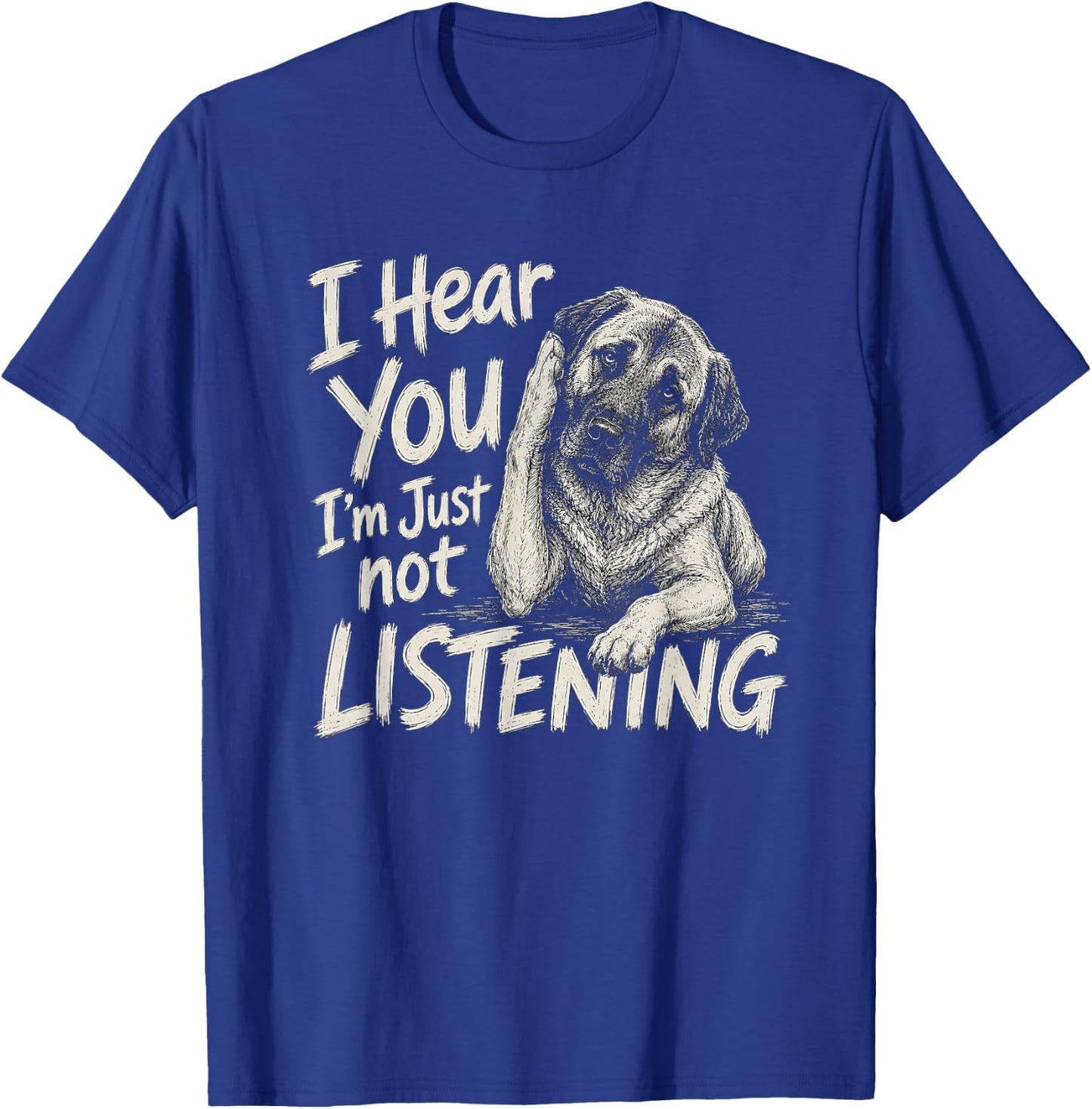 I Hear You Anatolian Shepherd Dog Artwork Design T-Shirt - T-Shirt | Royal