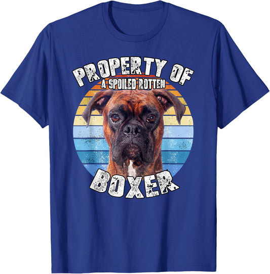 Boxer Brindle Property Of T-Shirt - T-Shirt | Royal