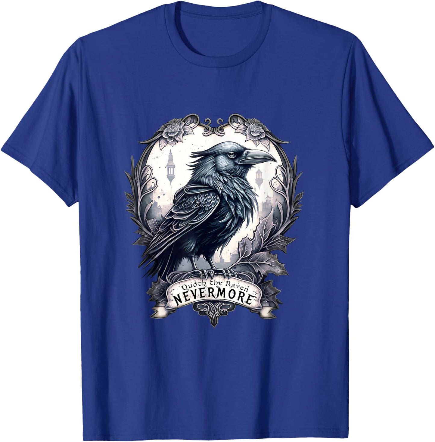 Quoth The Raven Nevermore by Edgar Allan Poe T-Shirt - T-Shirt | Royal