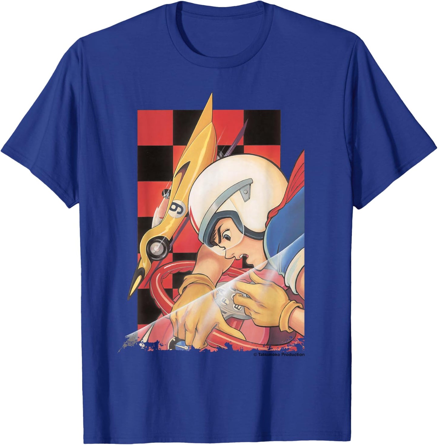 Manga Speed Racer Red Checkered T-Shirt - T-Shirt | Royal