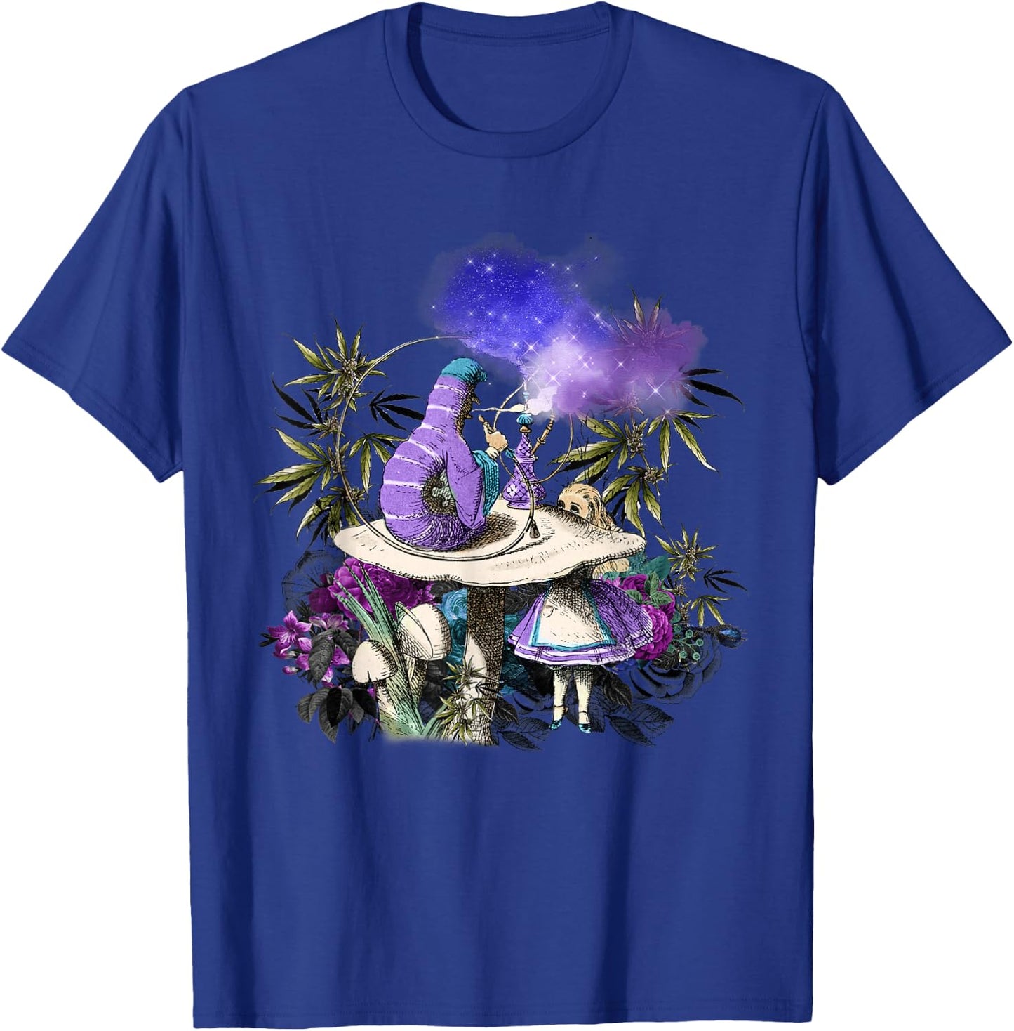 Cannabis rauchen raupe und Alice im Wunderland T-Shirt - T-Shirt | Royal