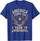 Birthday Men Women 4th of July America Turns 250 I Turn 70 T-Shirt - T-Shirt | Royal