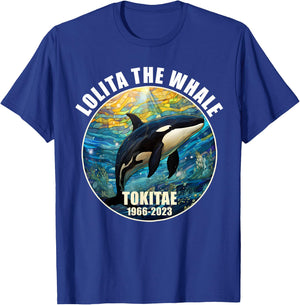Lolita the Whale Tokitae Orca 1966 2023 R.I.B T-Shirt - T-Shirt | Royal