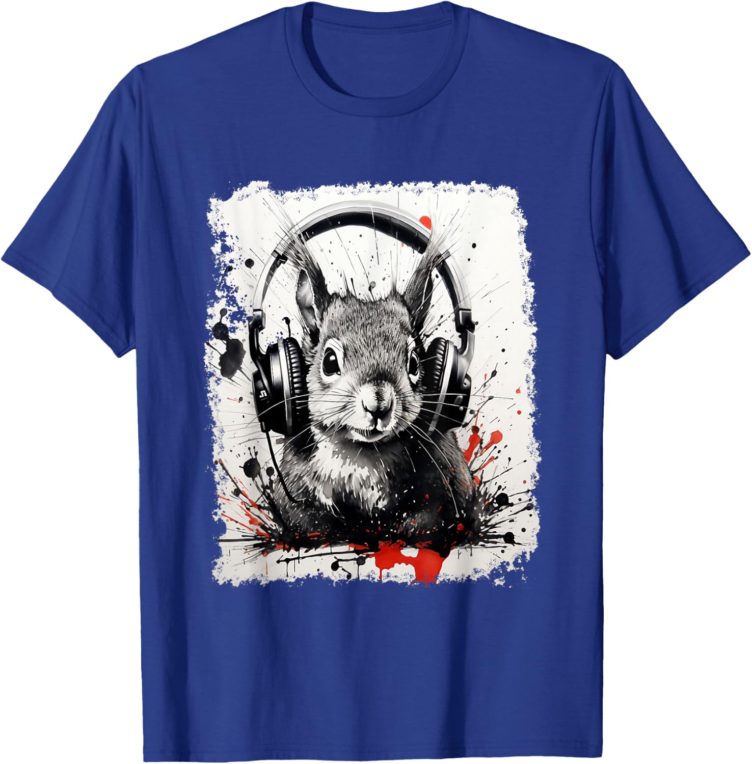 Ink Art Splash Animal Squirrel T-Shirt - T-Shirt | Royal