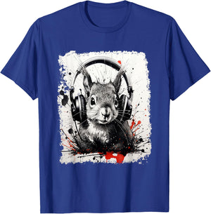 Ink Art Splash Animal Squirrel T-Shirt - T-Shirt | Royal