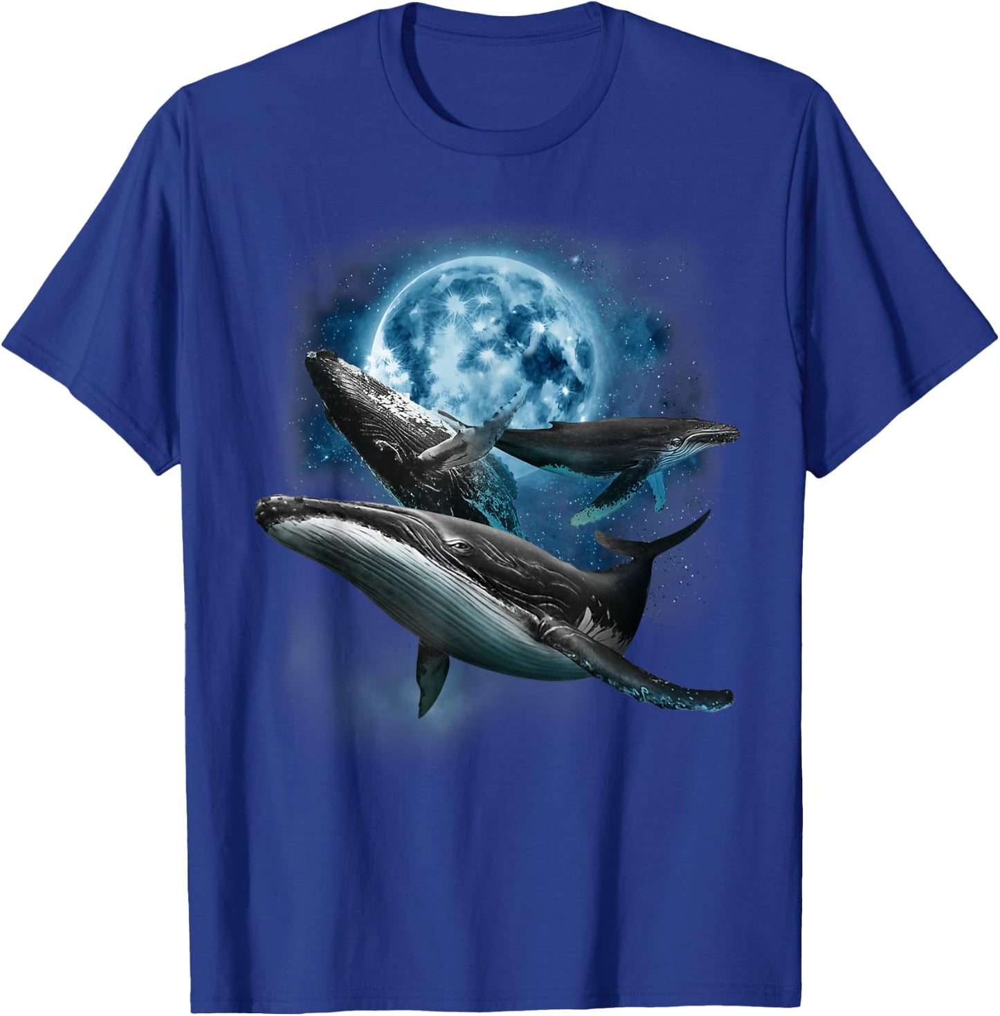 Humpback Whale Shirt - Howling at the Moon Humpback Whale T-Shirt - T-Shirt | Royal