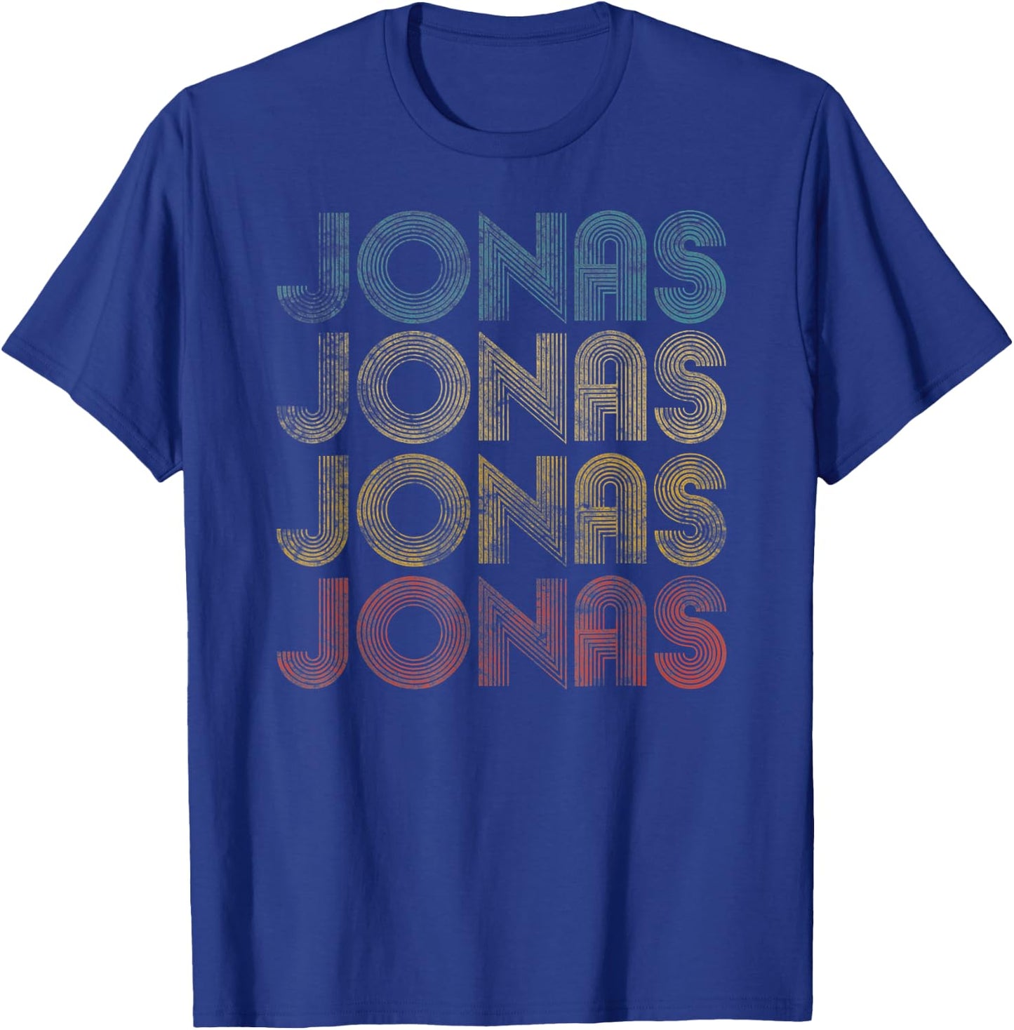 Jonas First Given Name Pride Vintage Distressed T-Shirt - T-Shirt | Royal