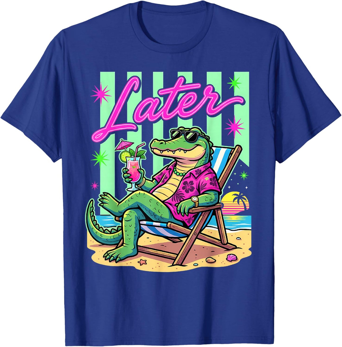 See You Later Alligator Summer Teacher Last Day of School T-Shirt - T-Shirt | Royal