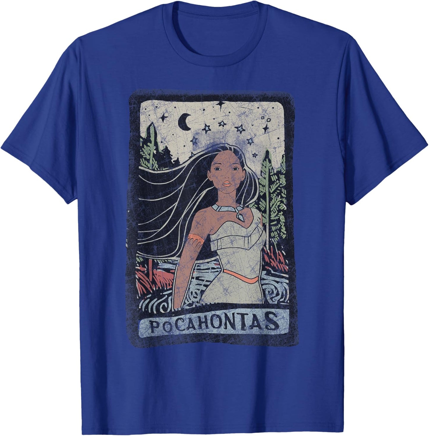 Disney Pocahontas Nature Portrait Poster, Black, S T-Shirt - T-Shirt | Royal