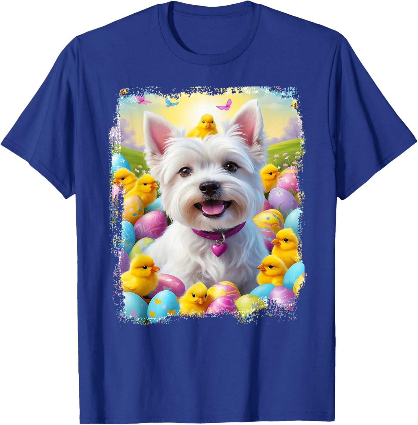 Cute Easter West highland terrier westie lover T-Shirt - T-Shirt | Royal