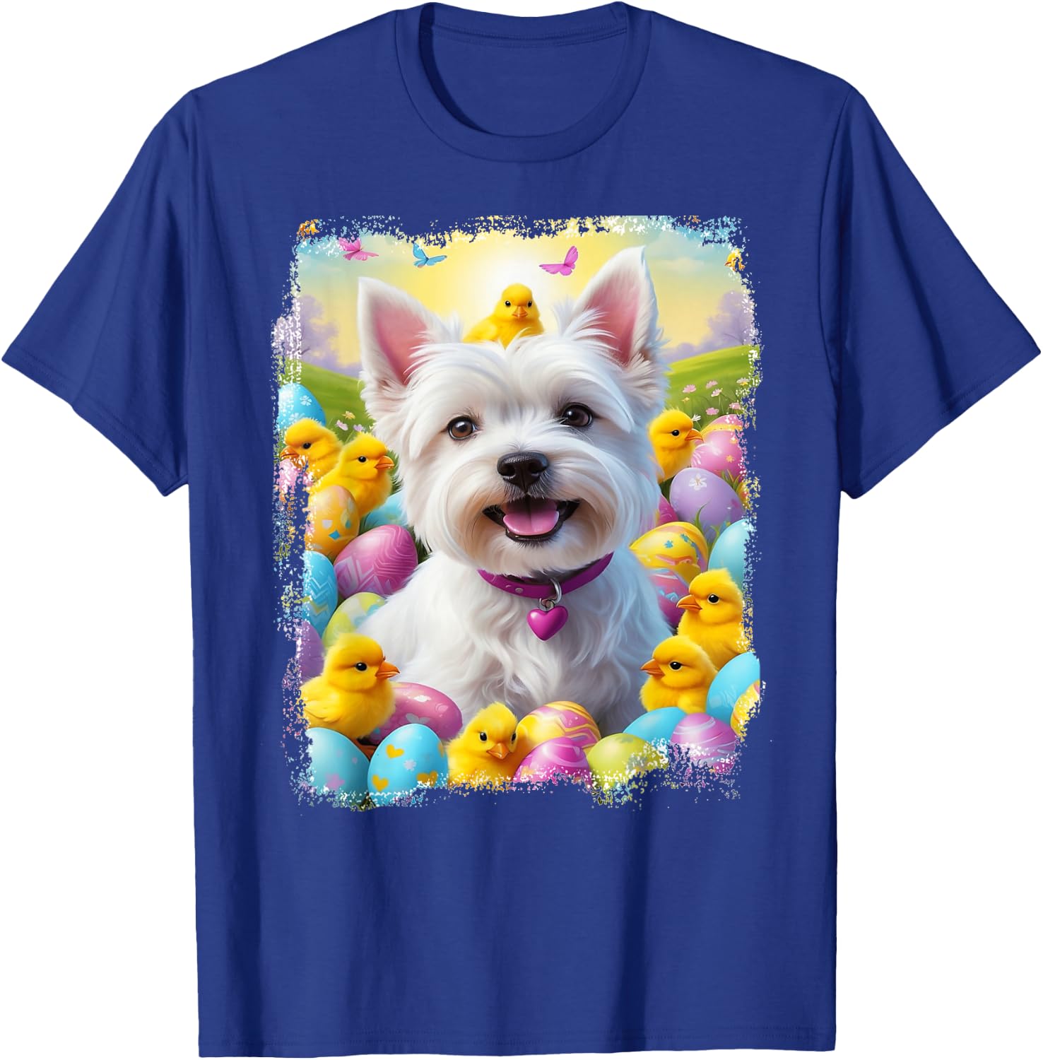 Cute Easter West highland terrier westie lover T-Shirt - T-Shirt | Royal